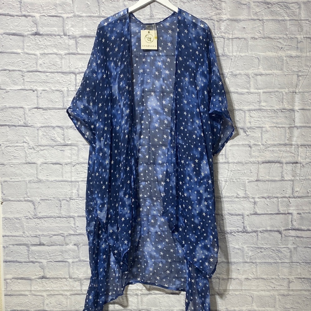 Cyn & Luca Blue Star Women Swim Coverup